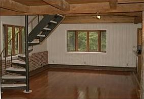 Facing the great room - spiral staircase at left