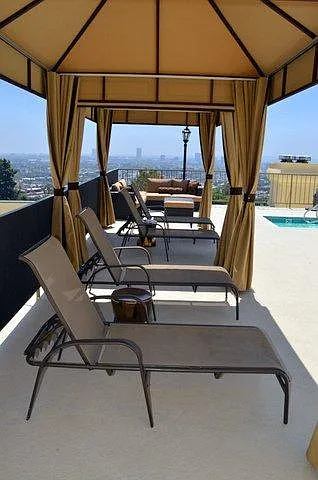 Rooftop pool cabanas