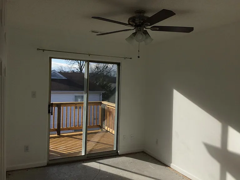The second bedroom and deck