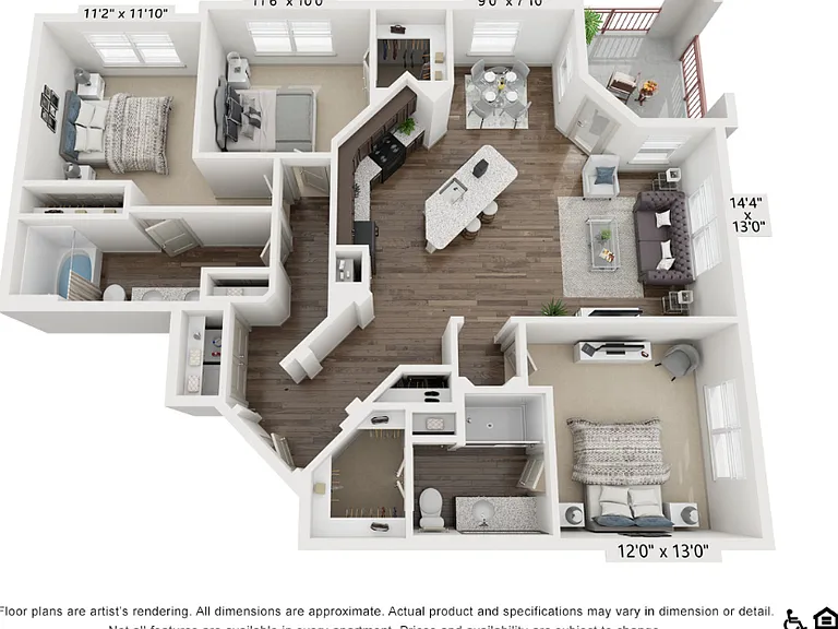 C1 floor plan Villas on the Hill