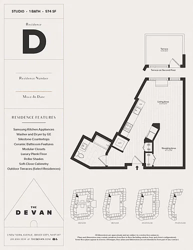 Floor plan Studio D
