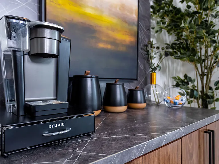 Start your day right with our complimentary coffee bar in the Clubhouse, an inviting spot for residents to savor a delightful cup of joe while engaging with our friendly on-site staff.