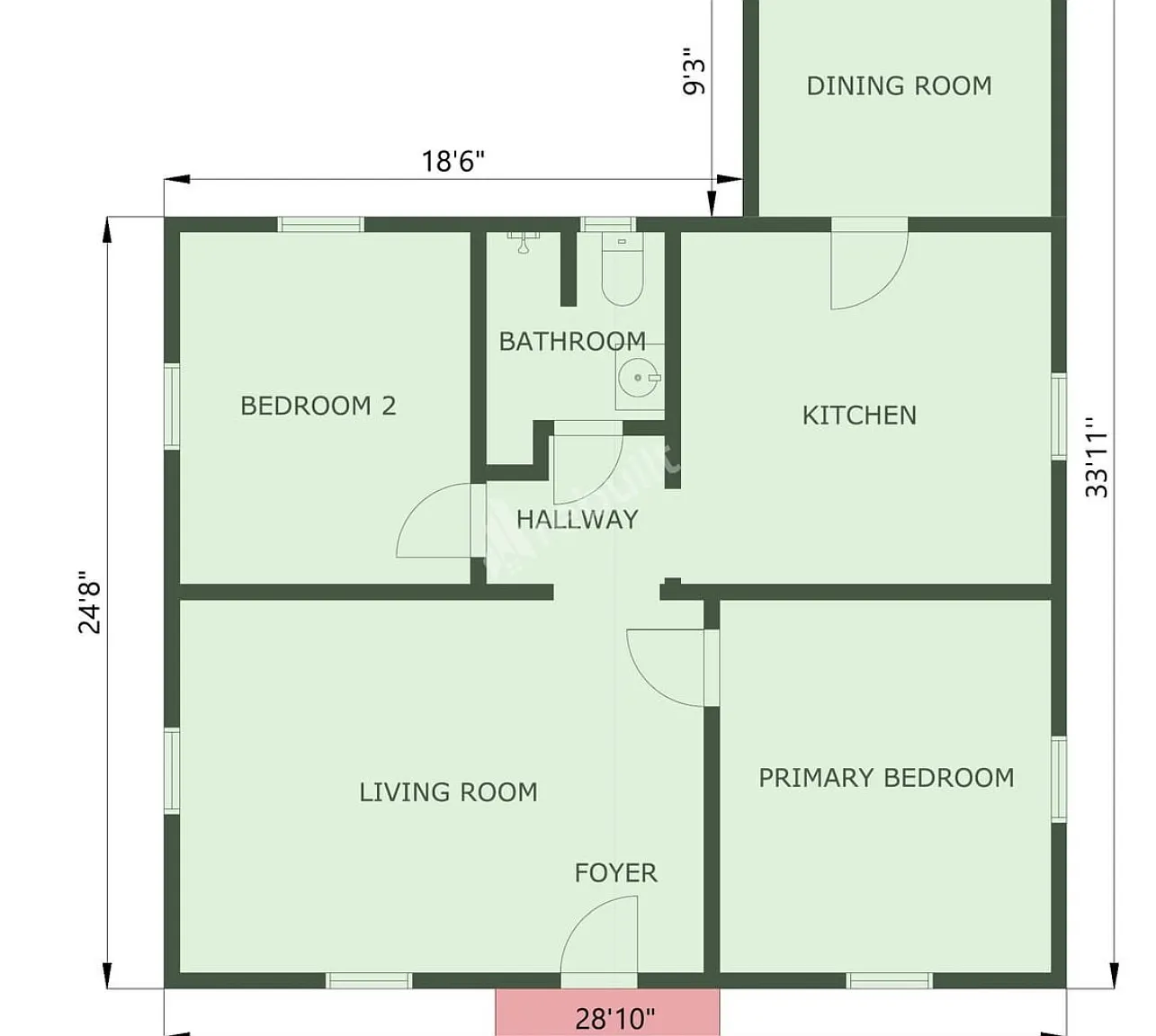 2 bed, 768 sqft, $1,400 — Photo 2