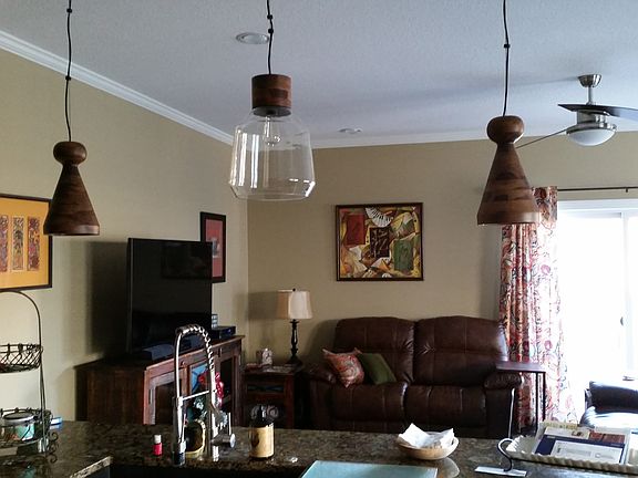 Kitchen into living room