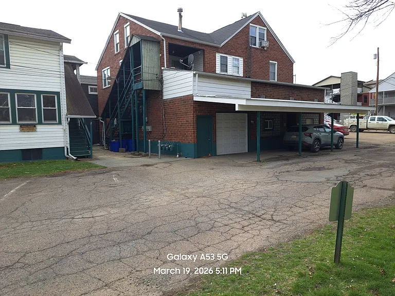 Outside parking and entrance