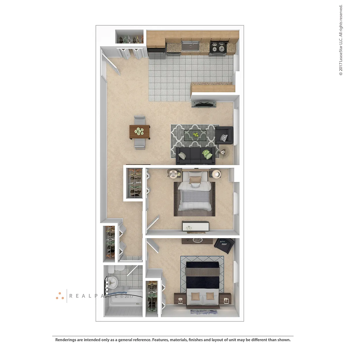 Floor plan 2 Bedroom A & L
