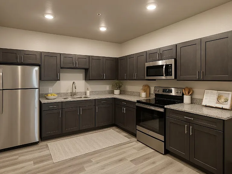 Step into a modern kitchen designed for cooking, gathering, and entertaining.