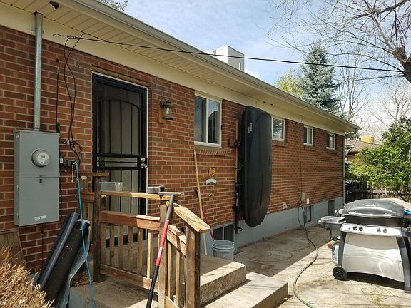 Back of house faces East.  Photo is looking North