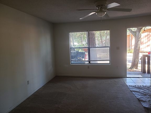 Living room looking out the front door