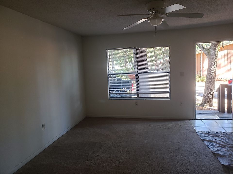 Living room looking out the front door