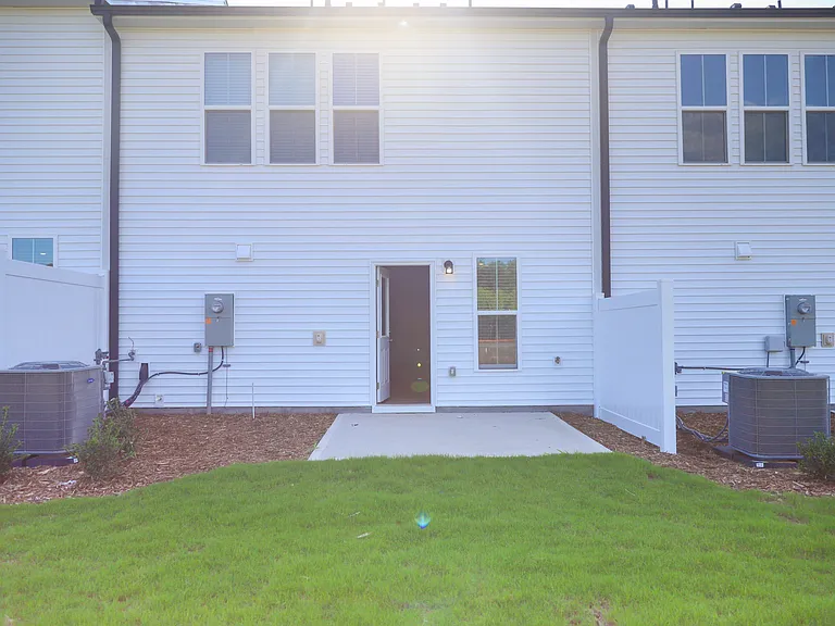 Outdoor Patio with semi privacy fence