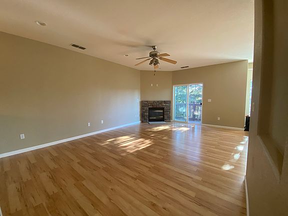 Living area with fireplace