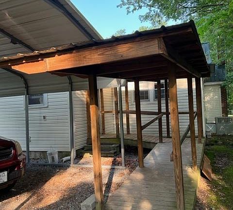 Back entrance with accessibility ramp