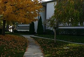 front of building