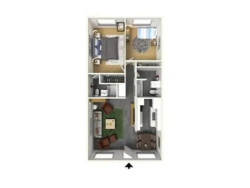 Floor plan 2x2R