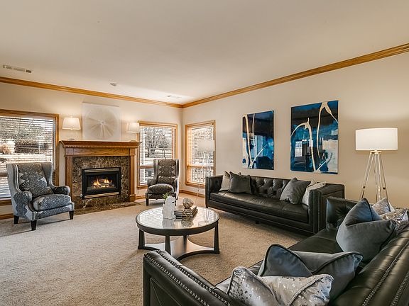 Living room, cozy fireplace