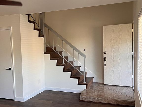 Entry to living room. 
New luxury vinyl plank flooring__