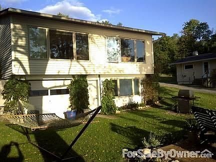 View of house facing the lake