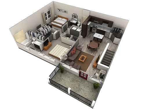 Floor plan 2 BR Designer Overlook