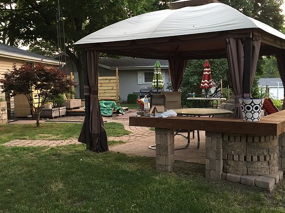 Gazebo and Japanese maple