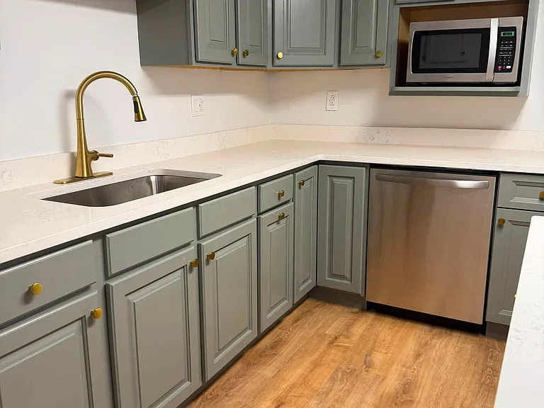 New Dishwasher, sink, faucet and microwave