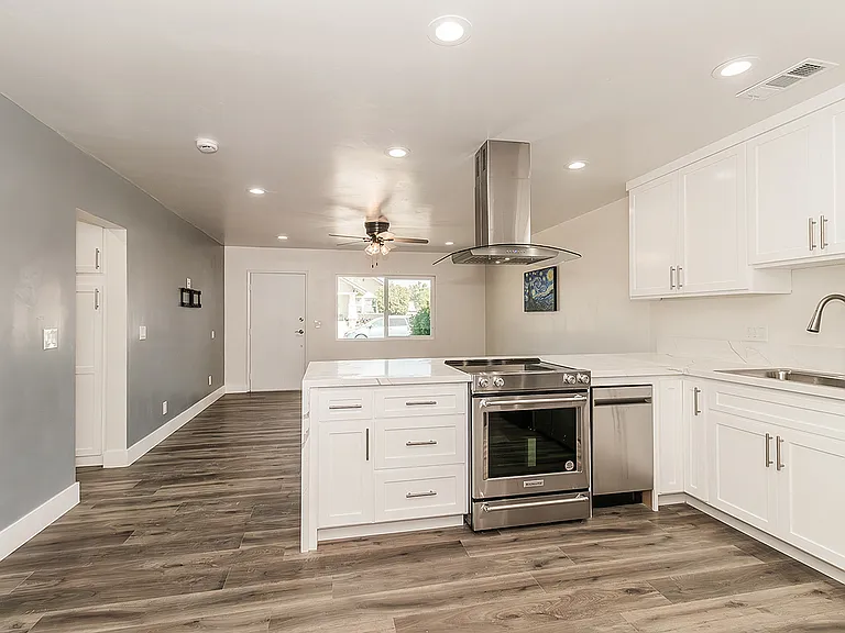 Luxury Kitchen and High End Appliances, LVP flooring, LED lighting.