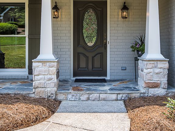 New columns and front porch