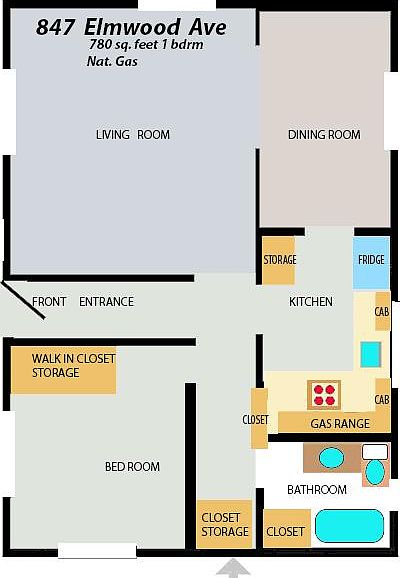 Ground Level APT # 17 SOUTH VIEW TERRACE, 14620: HAS SIMILAR LAYOUT, EXCEPT THE ENTRANCE & FOYER CLOSET ARE WHERE THE DINING ROOM IS. LOWER UNIT DOES HAVE AN AREA TO DINE IN KTICHEN