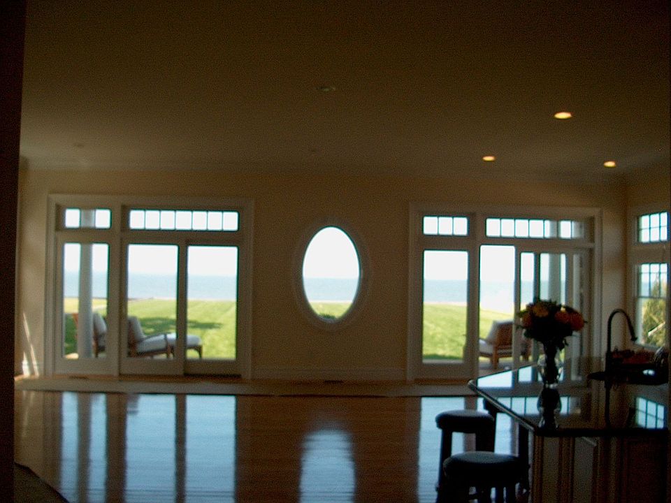 great room with view LIS leads to private beach