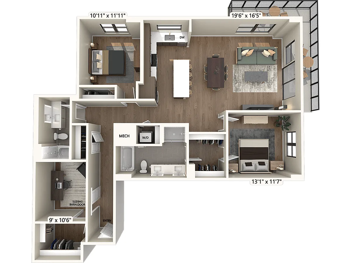 Floor plan B13-Scheme3