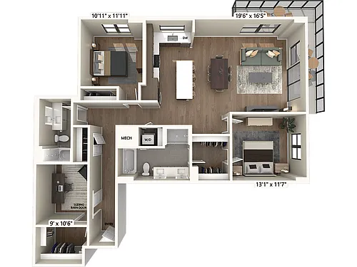 Floor plan B13-Scheme3