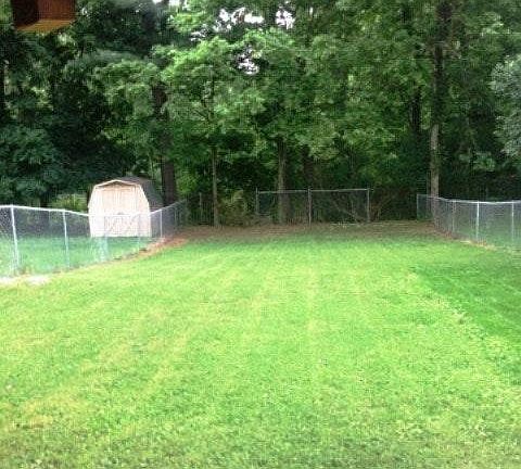Fenced in back yard