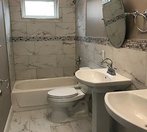 Second Floor bathroom with double sinks