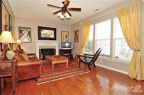 Family Room with Gas Fireplace, Surround Sound, Hardwoods.