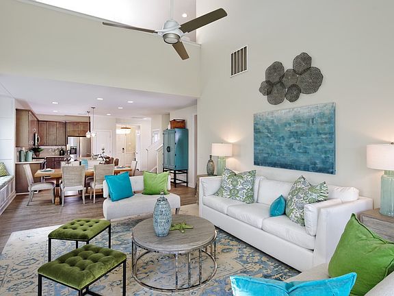 The living room of the Picasso at Heritage Shores in Bridgeville DE