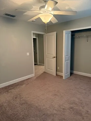 upstairs bedroom # 2 - view into hallway and laundry room, which is next to bedroom # 3