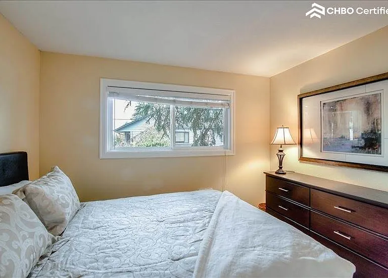 Bedroom 1 with shading trees