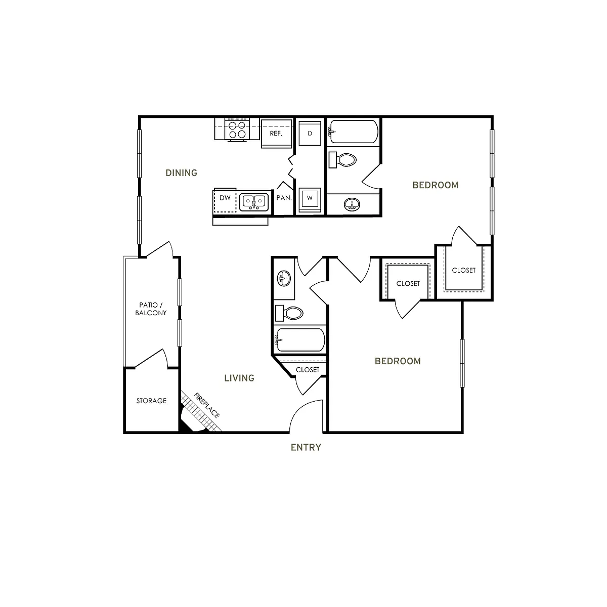 Floor plan B2 Renovated