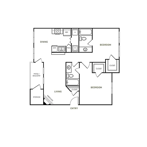 Floor plan B2 Renovated
