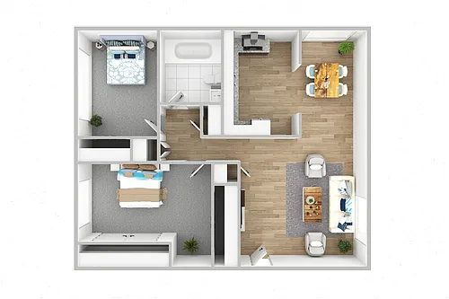 Floor plan B1 - Renovated