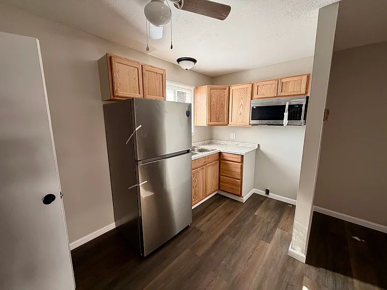 Kitchen with new cabinets and appliances