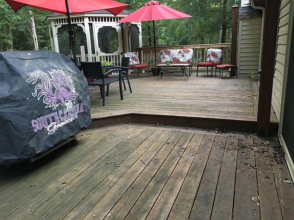 Back deck and gazebo