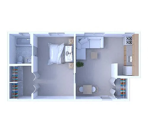 Floor plan 1 Bedroom Floor Plan A5