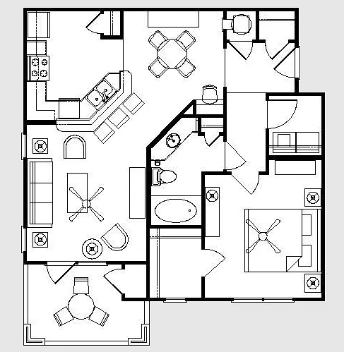 Floor plan 1 Bedroom