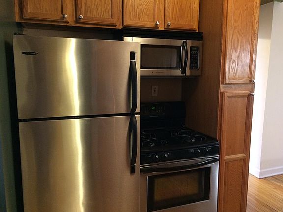 Fridge, stove, and microwave