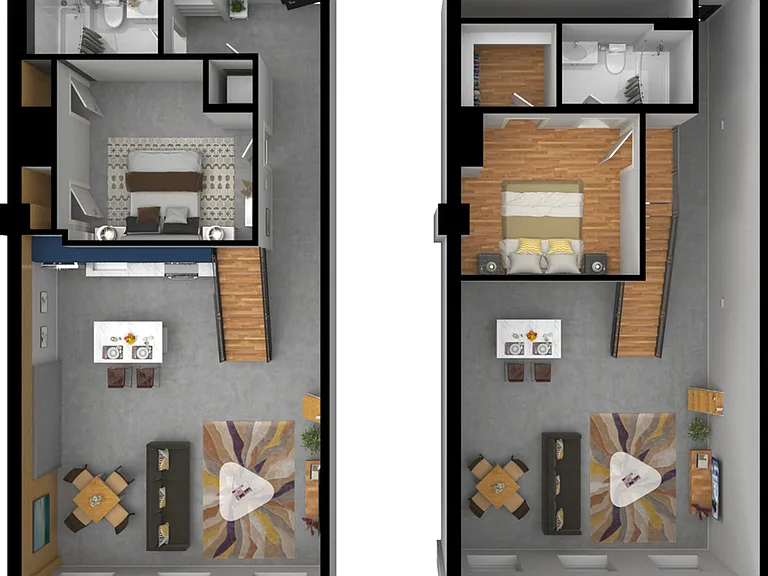 2 Bedroom Loft - Units 1600, 1601, 1605