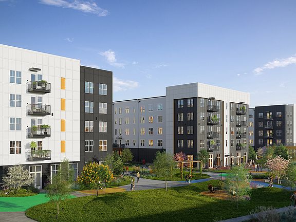 Experience modern living in this beautifully designed apartment complex with lush surroundings.