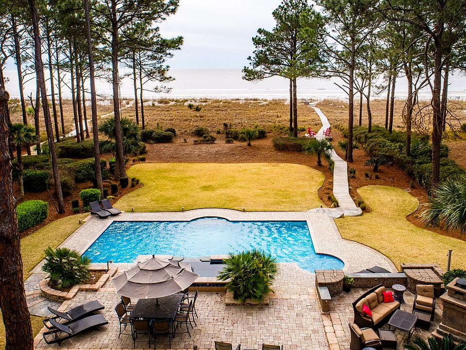 View of Pool, Lawn and Ocean