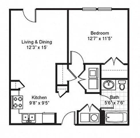 Floor plan One Bedroom