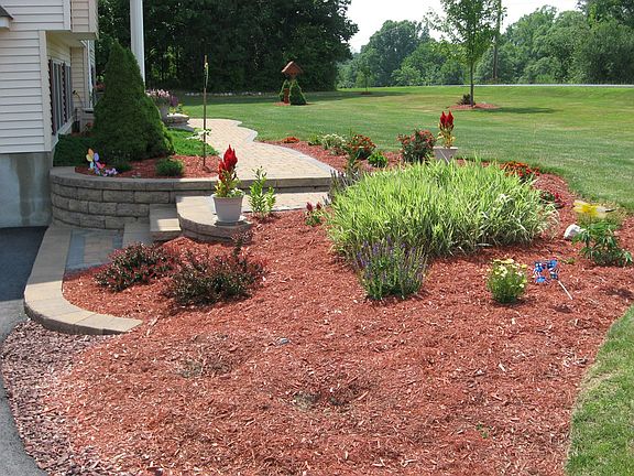 Front walkway landscaping
